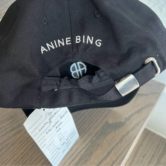 NWT Anine Bing Jeremy Baseball Cap in Black - Picture 3 of 6